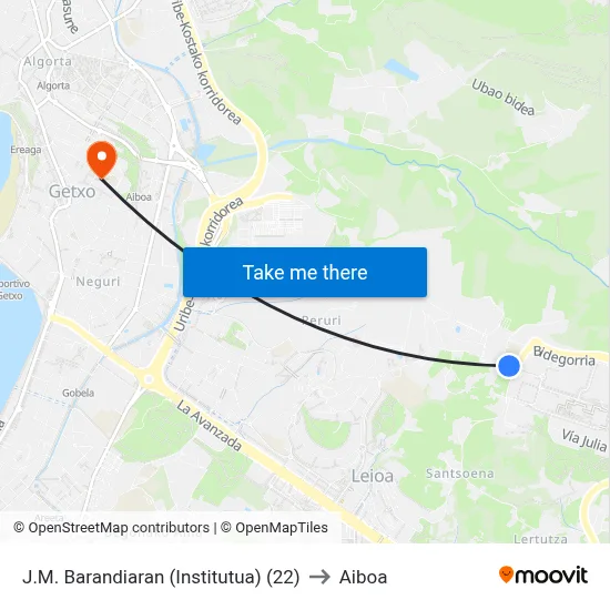 J.M. Barandiaran (Institutua) (22) to Aiboa map