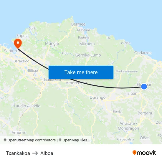Txankakoa to Aiboa map