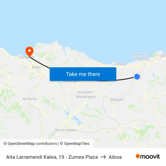 Aita Larramendi Kalea, 19 - Zumea Plaza to Aiboa map