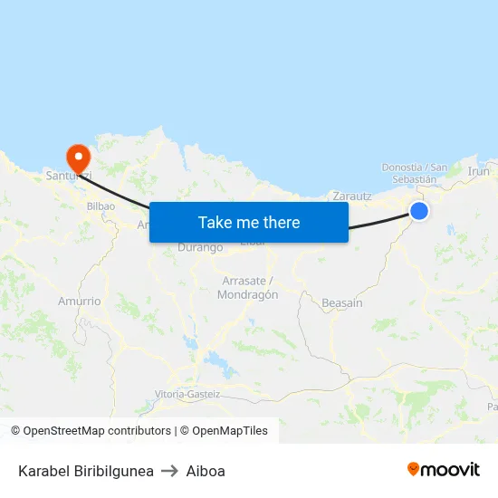 Karabel Biribilgunea to Aiboa map
