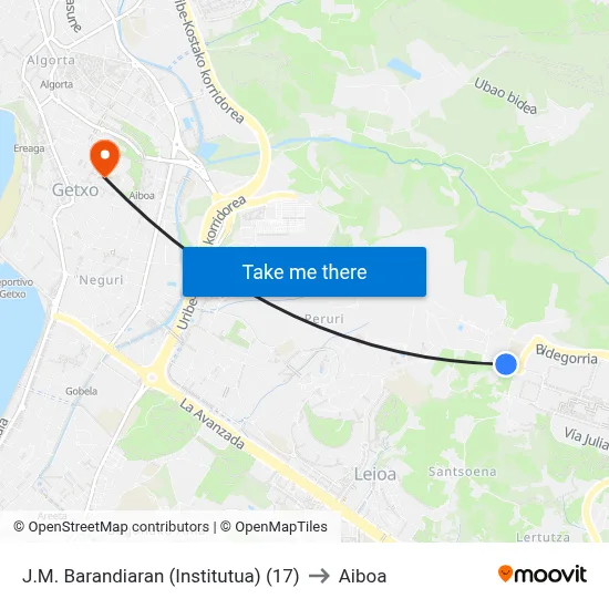 J.M. Barandiaran (Institutua) (17) to Aiboa map