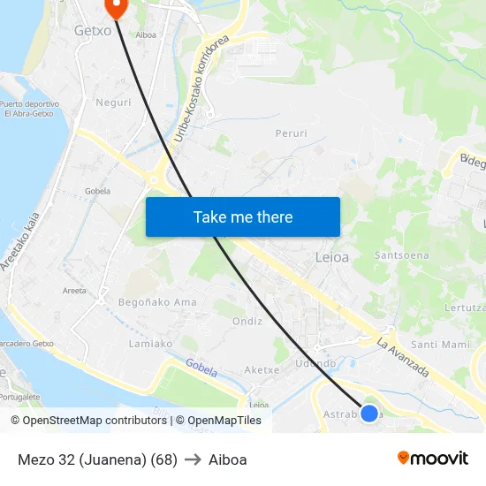 Mezo 32 (Juanena) (68) to Aiboa map