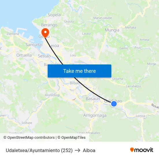 Udaletxea/Ayuntamiento (252) to Aiboa map