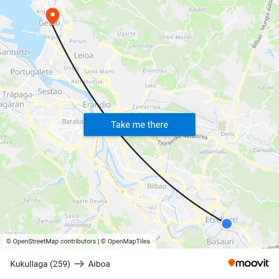Kukullaga (259) to Aiboa map