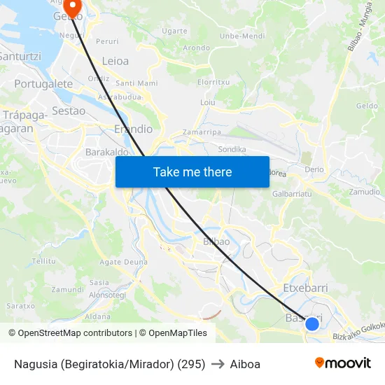 Nagusia (Begiratokia/Mirador) (295) to Aiboa map