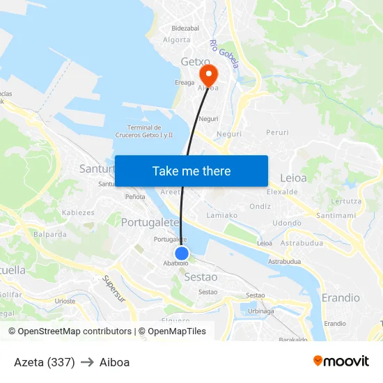 Azeta (337) to Aiboa map