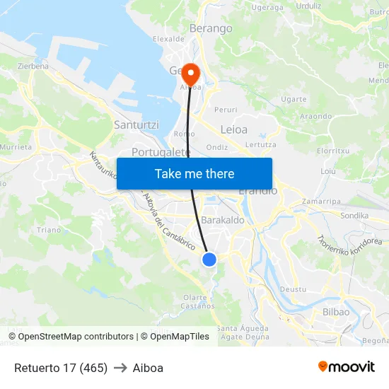 Retuerto 17 (465) to Aiboa map