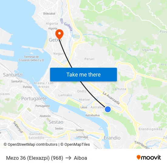 Mezo 36 (Elexazpi) (968) to Aiboa map