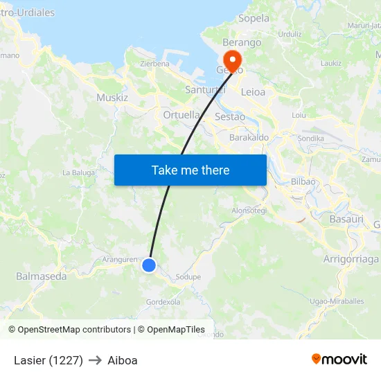 Lasier (1227) to Aiboa map