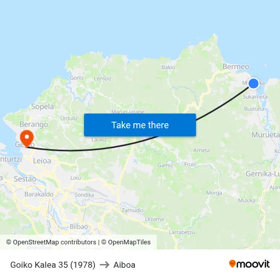 Goiko Kalea 35 (1978) to Aiboa map