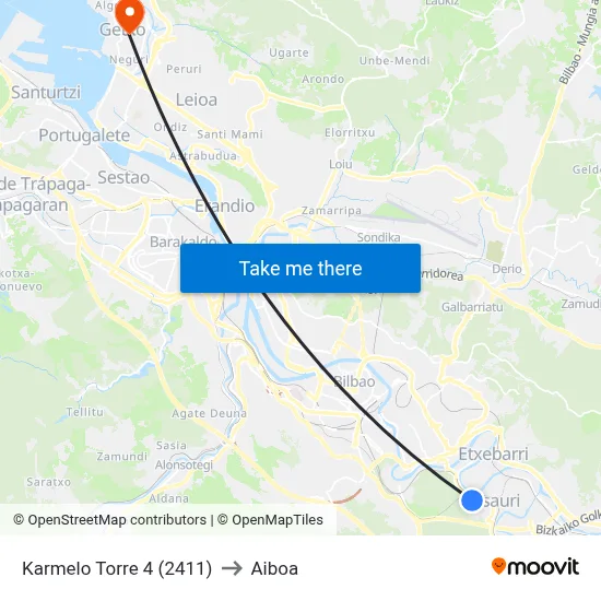 Karmelo Torre 4 (2411) to Aiboa map