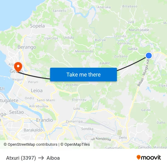 Atxuri (3397) to Aiboa map
