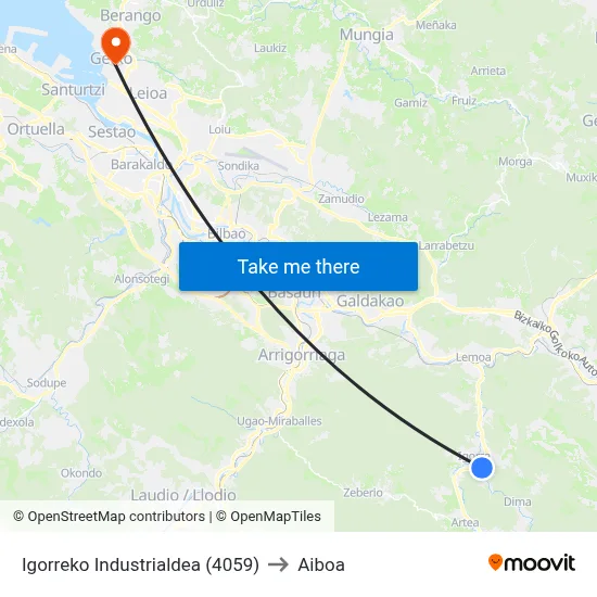 Igorreko Industrialdea (4059) to Aiboa map