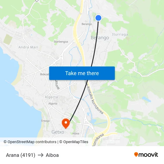 Arana (4191) to Aiboa map