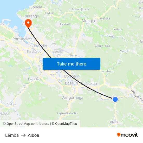 Lemoa to Aiboa map