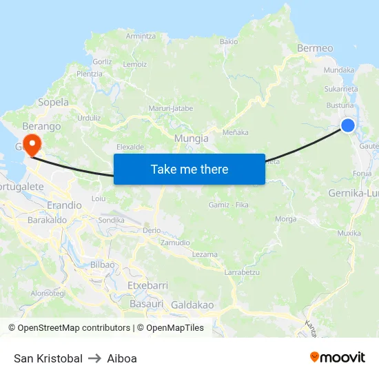 San Kristobal to Aiboa map