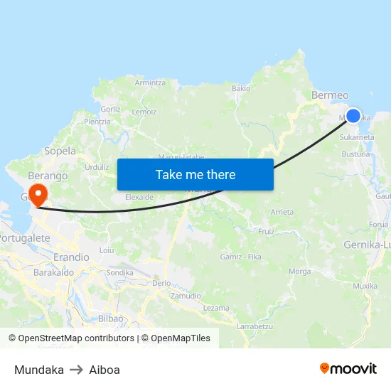 Mundaka to Aiboa map