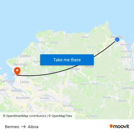 Bermeo to Aiboa map