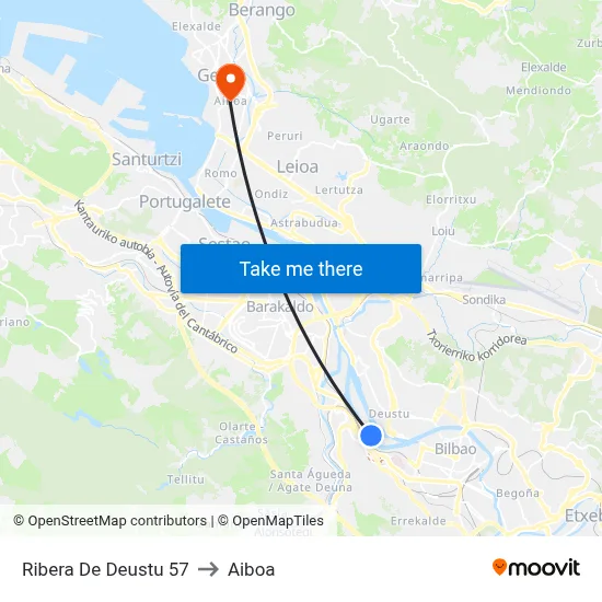 Ribera De Deustu 57 to Aiboa map