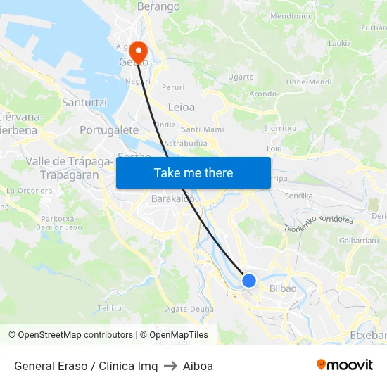 Morgan / Clínica Imq (Provisional) to Aiboa map