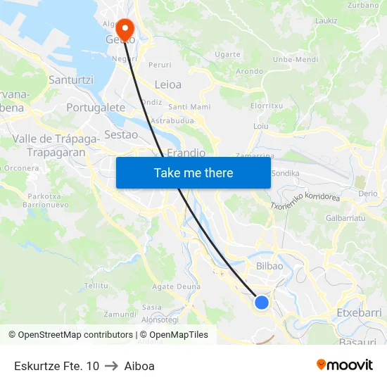Eskurtze Fte. 10 to Aiboa map