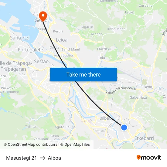 Masustegi 21 to Aiboa map