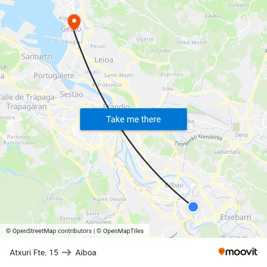 Atxuri Fte. 15 to Aiboa map