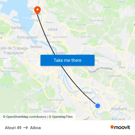 Atxuri 49 to Aiboa map