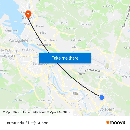 Larratundu 21 to Aiboa map