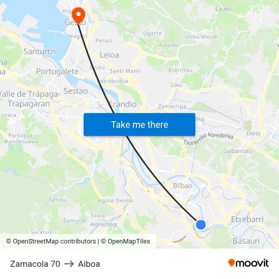 Zamacola 70 to Aiboa map