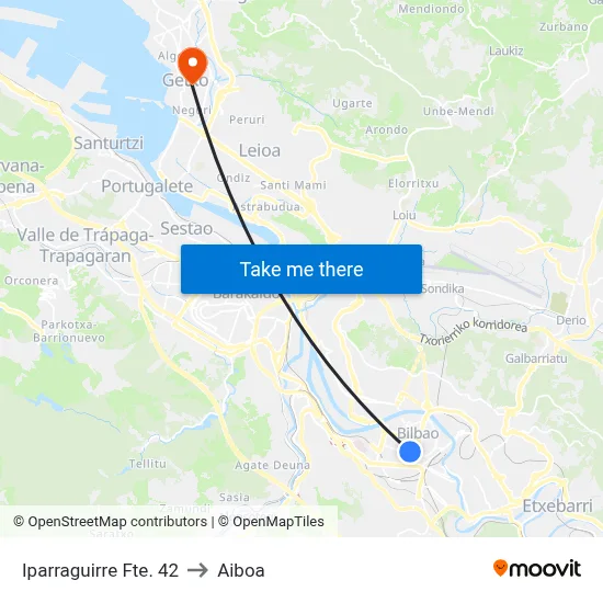 Iparraguirre Fte. 42 to Aiboa map