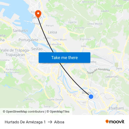 Hurtado De Amézaga 1 to Aiboa map
