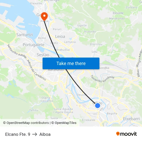 Elcano Fte. 9 to Aiboa map