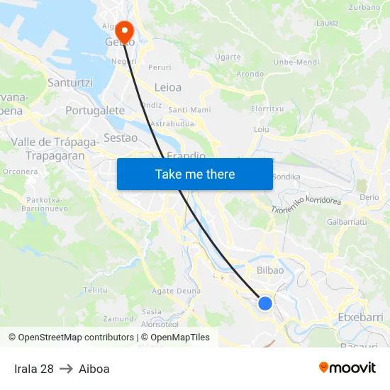 Irala 28 to Aiboa map