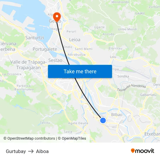 Gurtubay to Aiboa map