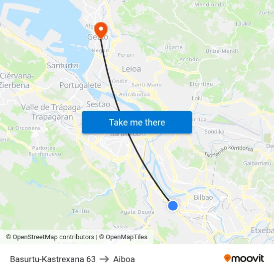 Basurtu-Kastrexana 63 to Aiboa map