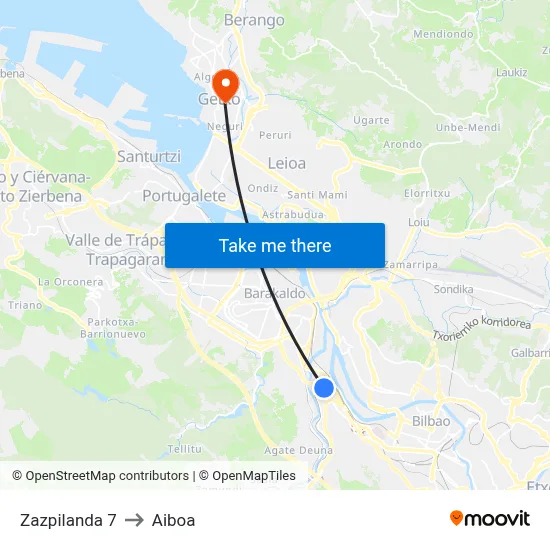 Zazpilanda 7 to Aiboa map