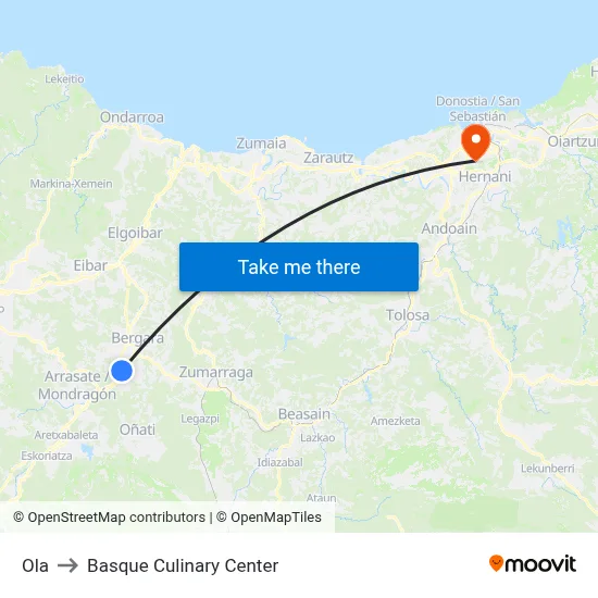 Ola to Basque Culinary Center map