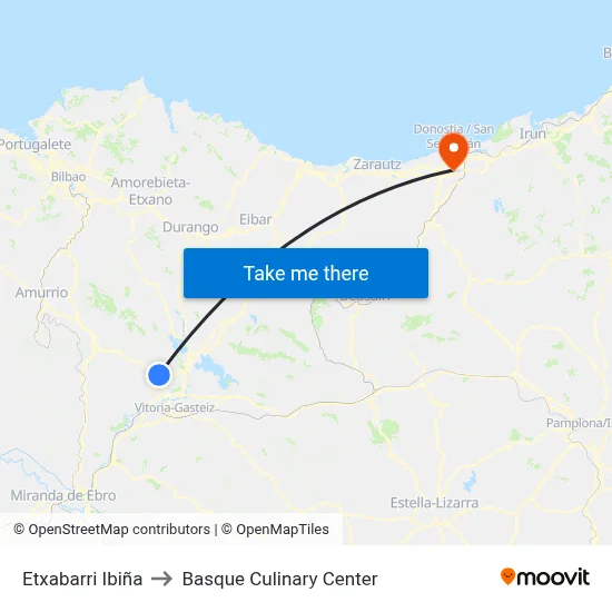 Etxabarri Ibiña to Basque Culinary Center map