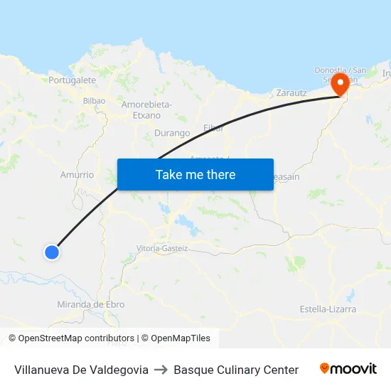 Villanueva De Valdegovia to Basque Culinary Center map