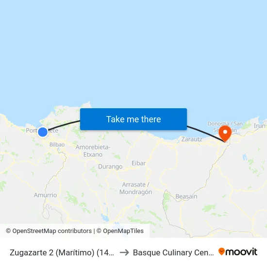 Zugazarte 2 (Marítimo) (1479) to Basque Culinary Center map