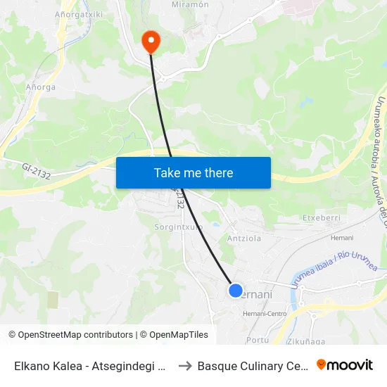 Elkano Kalea - Atsegindegi Plaza to Basque Culinary Center map