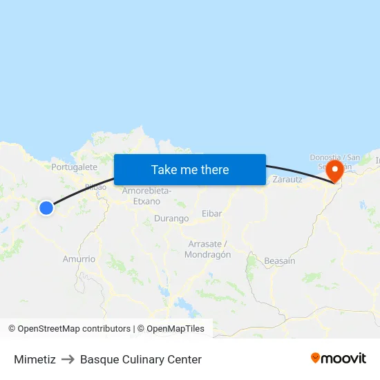 Mimetiz to Basque Culinary Center map