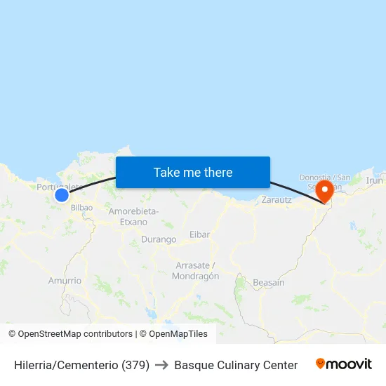 Hilerria/Cementerio (379) to Basque Culinary Center map