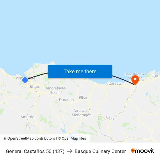 General Castaños 50 (437) to Basque Culinary Center map