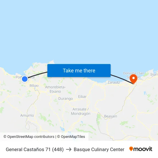General Castaños 71 (448) to Basque Culinary Center map