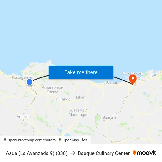Asua (La Avanzada 9) (838) to Basque Culinary Center map