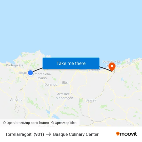 Torrelarragoiti (901) to Basque Culinary Center map