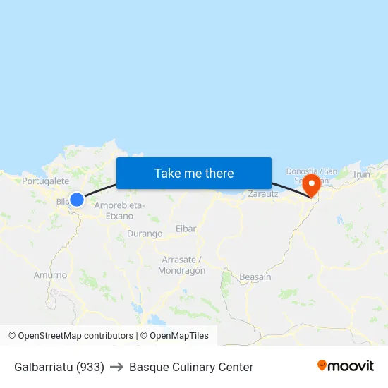 Galbarriatu (933) to Basque Culinary Center map