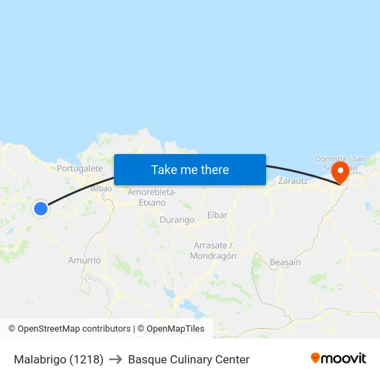 Malabrigo (1218) to Basque Culinary Center map